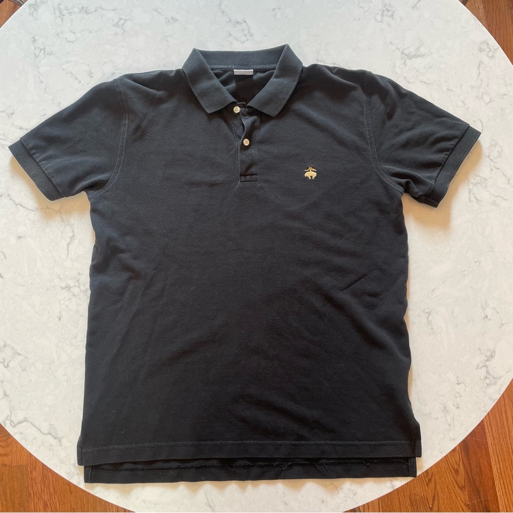 Brooks Brothers Short Sleeve Performance Polo Slim Fit in Black Size L